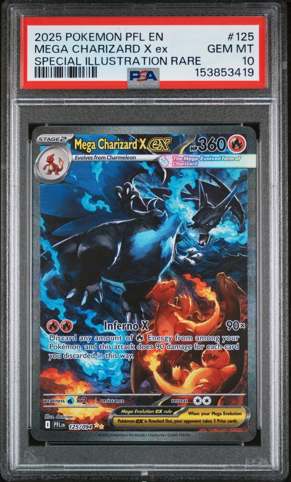 PSA 10 Mega Charizard X ex slab